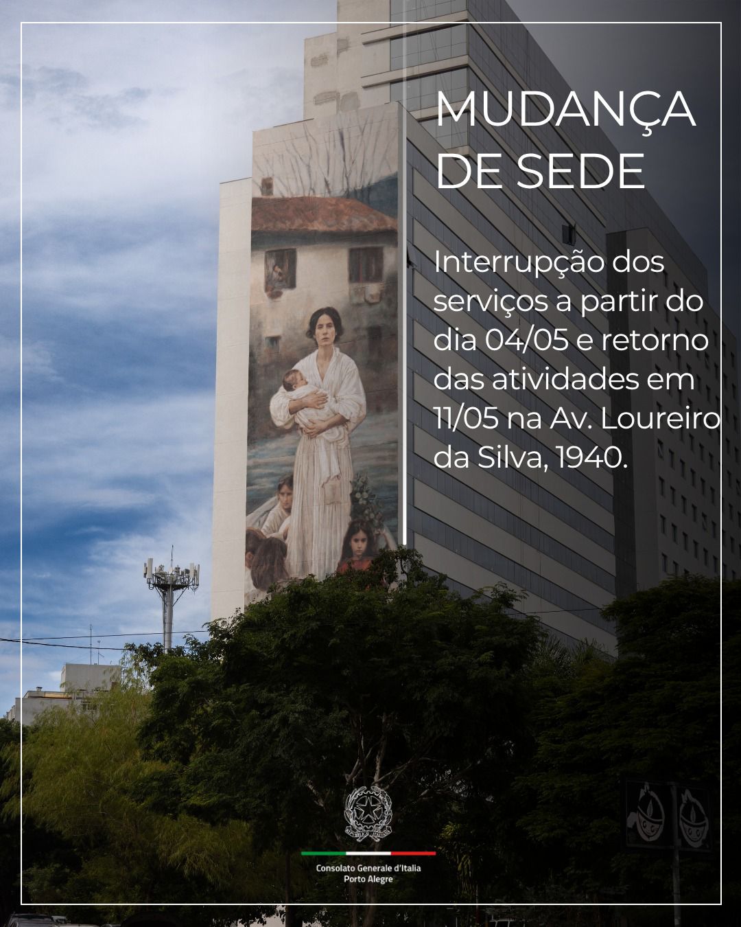 mudança da sede do consulado